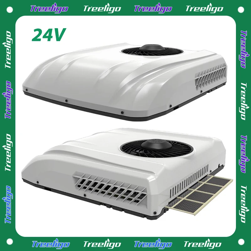 

Treeligo 13500BTU RV Roof Air Conditioner 24V Cooling Electric RV Rooftop Parking ac for Truck Camper Van Caravans Motor home