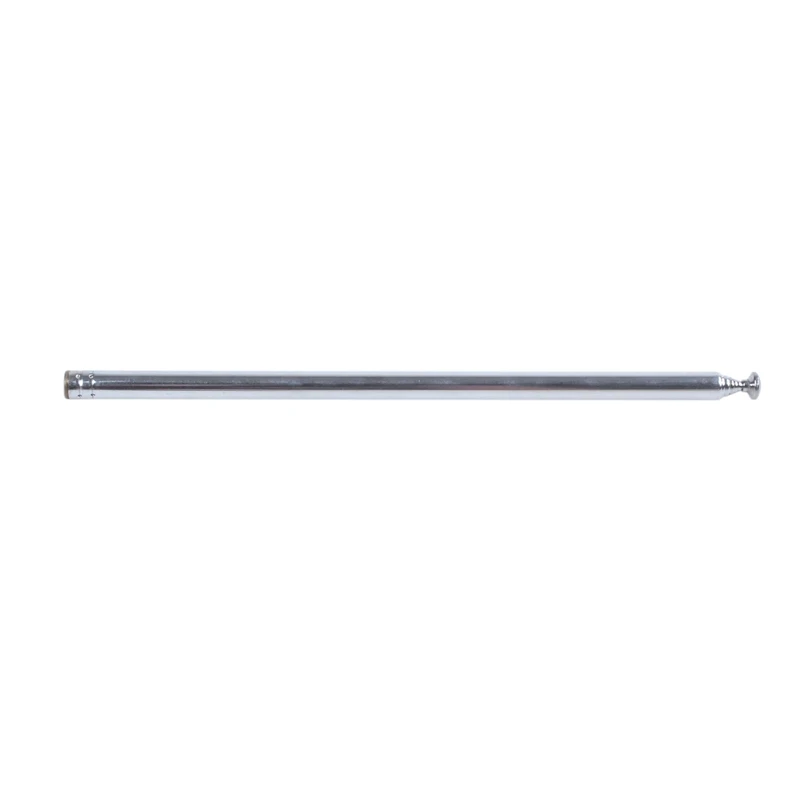 B63B-8Pcs 96Cm Length 7 Section Telescoping Stainless Steel AM FM Radio TV Antenna