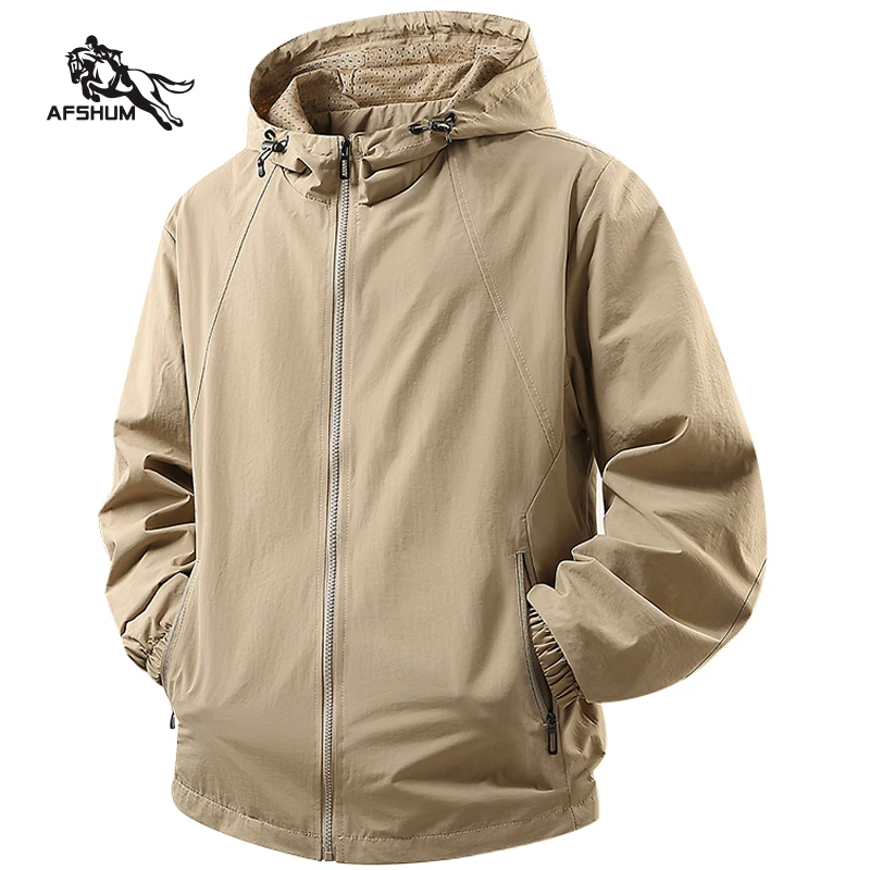 Jacket Men's Spring Autumn New Men Jacket Solid Color Hooded Jackets Casual Coat Men's Business Coats Size M-3XL 4XL 5XL 7099