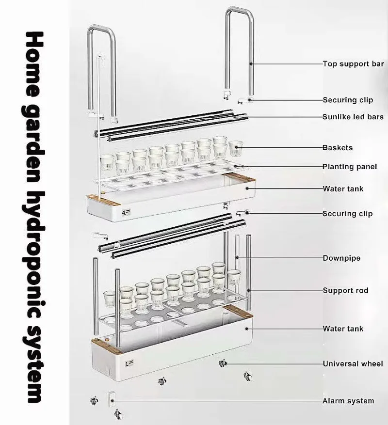 120 فتحة معدات الزراعة المائية للري نظام زراعة المائية للحديقة الداخلية الذكية لزراعة أوراق الخضروات
