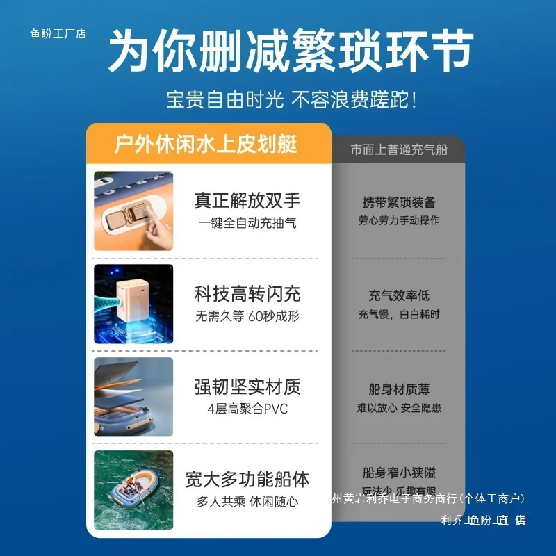 Kayaks, inflatable boats, rubber boats, thickened assault , fishing , rafting folding hovercraft, wild fishing