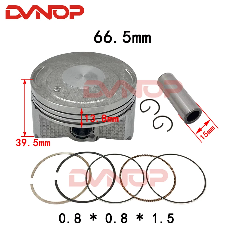 Kit de Juntas y Anillos de Pistón de Motocicleta de 66.5mm para Hero Hunk 190 R Xpulse 200 Thriller200 XPULSE 200T 200X 2022-2024 Versión Carb EFI