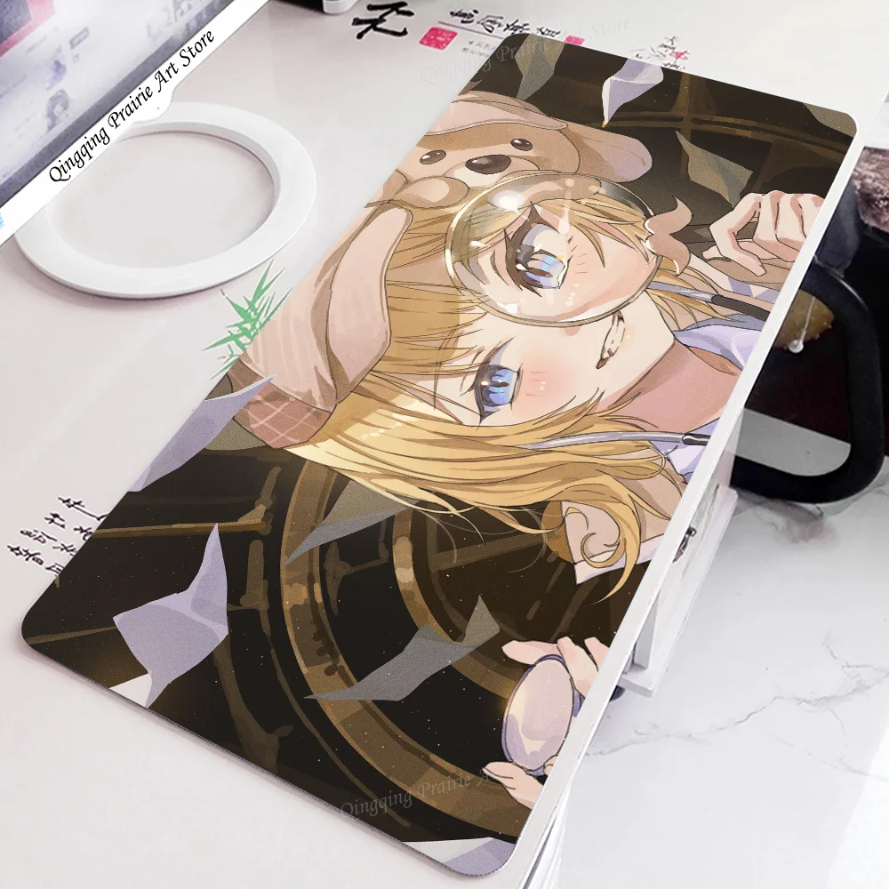 1pc Hololive Watson Amelia Game Anime Mouse Pad Mouse Mat Desk Mat With Pad Gaming Accessories Prime Gaming XXL