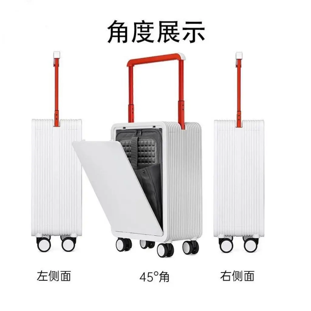 بدلة أزياء متعددة الوظائف بفتحة أمامية مركزية فاخرة وخفيفة الوزن، حقيبة سفر بقفل مجمع عالمي صامت TSA20 24