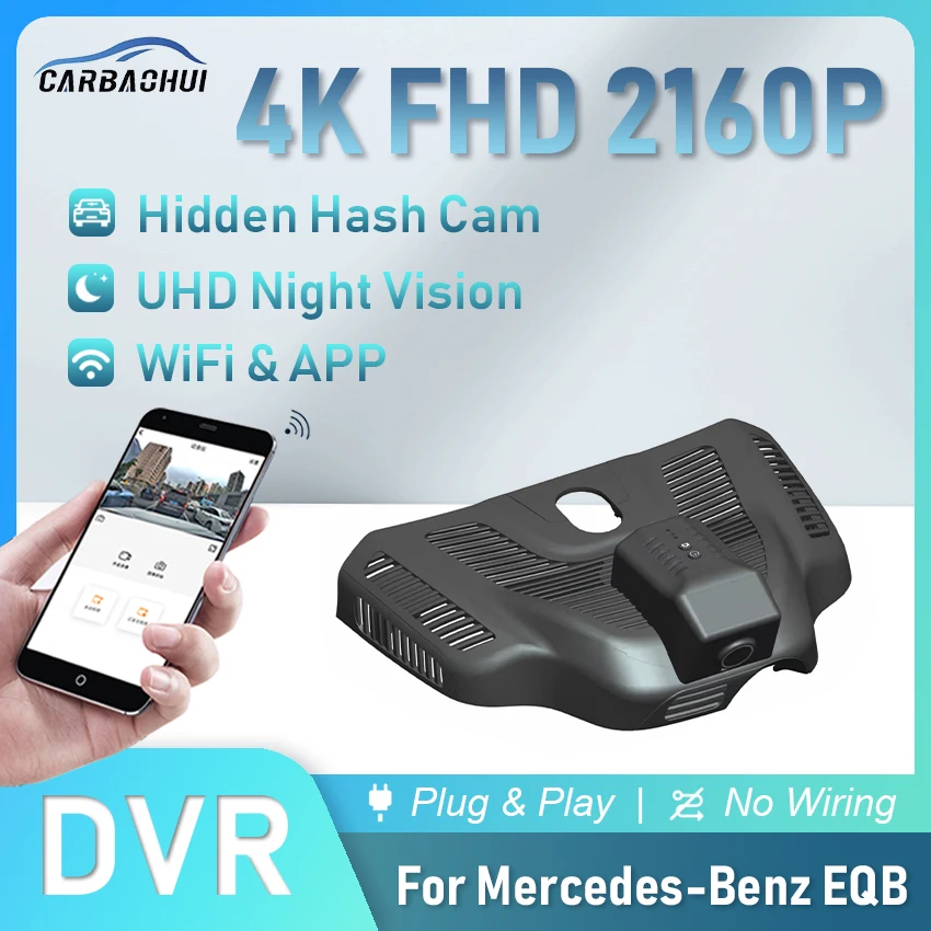 

4K Car DVR Dash cam UHD Camera Car Recorder For Mercedes-Benz EQB EQB260 EQB300 EQB350 4MATIC 2021 2022,Plug and play Dashcam