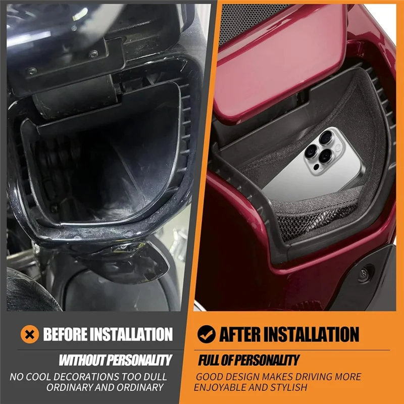 ل الإنزلاق الطريق بجولة دراجة نارية مقصورة بطانات عدة FLTRX FLTRU FLTRK هدية صندوق القفازات حقيبة التخزين الداخلية #4