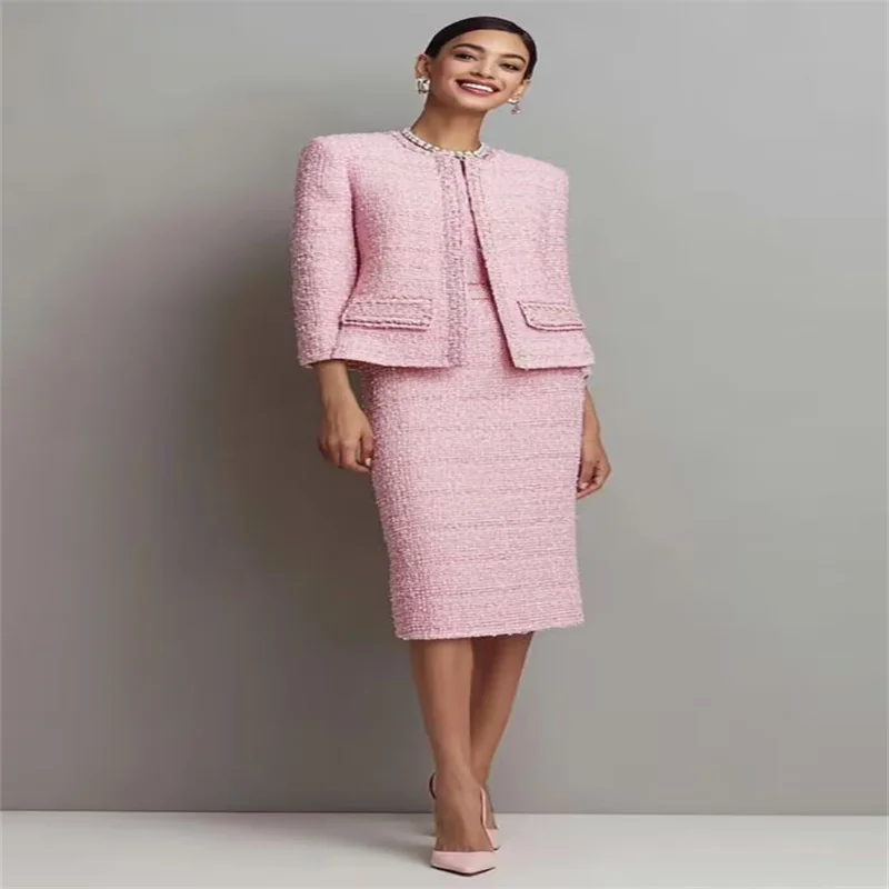 Suit Evening Dress Women 2 Piece  Women's Coat Pink Mother of Bride Dresses Wedding 2025  Elegant  Wedding Guest Dresse Custom