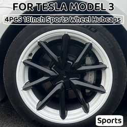 18-Inch Hubcap  Wheel Cap Kit Original Car Performance Replacement  Wheel Cap Full Cover Protecto For Tesla Model 3 2020- 2023