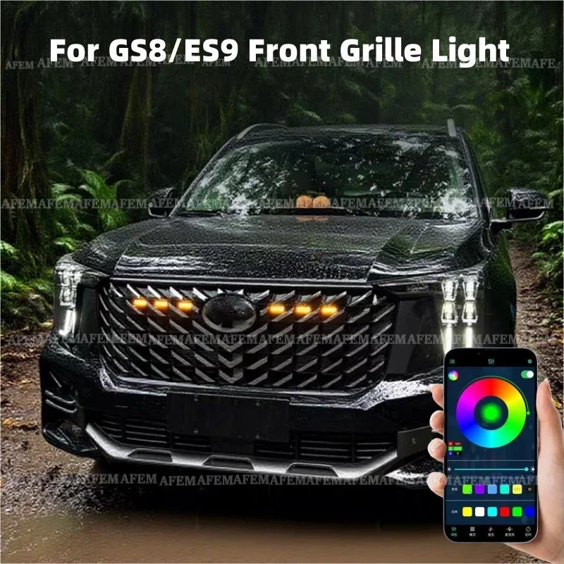 LED Front Grille Light For GAC GS8/ES9 Car Daytime Running Light Wheel Eyebrow Lamp 12V