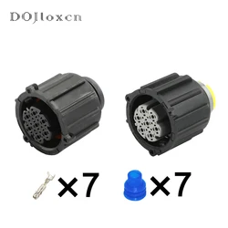 1/5/10/20/50 Sets 7 Pin 17019.062.000 Circular Car Waterproof Connector Sensor Plug Temp Resistance Socket Female Wiring Plug