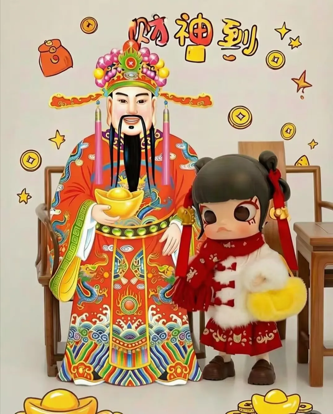

POP MART MOLLY 'Get Rich Quick' Series 1/8 Anime Action Figure - Mystery Blind Box Collection Girls Ornament Toy