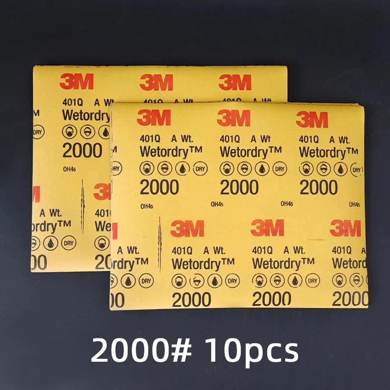 P1500/ 2000 / 2500 3M 401Q الجمال تلميع ممسحة Papercar الطلاء خدش إصلاح الطلاء تلميع الصنفرة 227x280mm