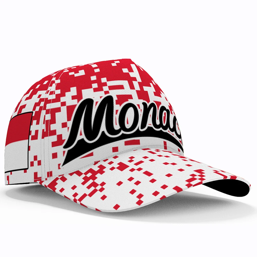 

Monaco Custom Made Name Number Team Logo Hats Mco Country Fishing Travel French Nation Flag Print Photo Baseball Caps