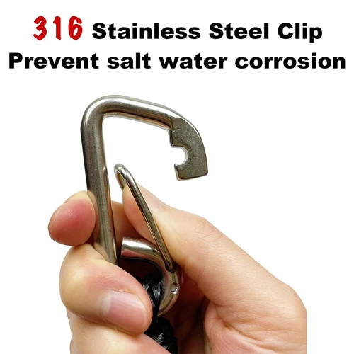 Imagen 2 del producto Cuerda marina elástica de 1/2 Uds., líneas de muelle elásticas de alta resistencia para accesorios de Kayak y barcos, amarre ajustable que absorbe los golpes