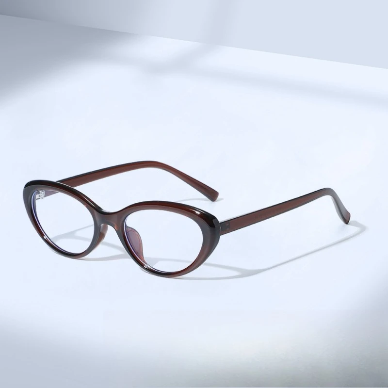 

Oval Frame Glasses Retro Fashion Cat Eye Driving Glasses Computer Reading Goggles Plain Eyeglasses Anti-Blue Light Eyewears
