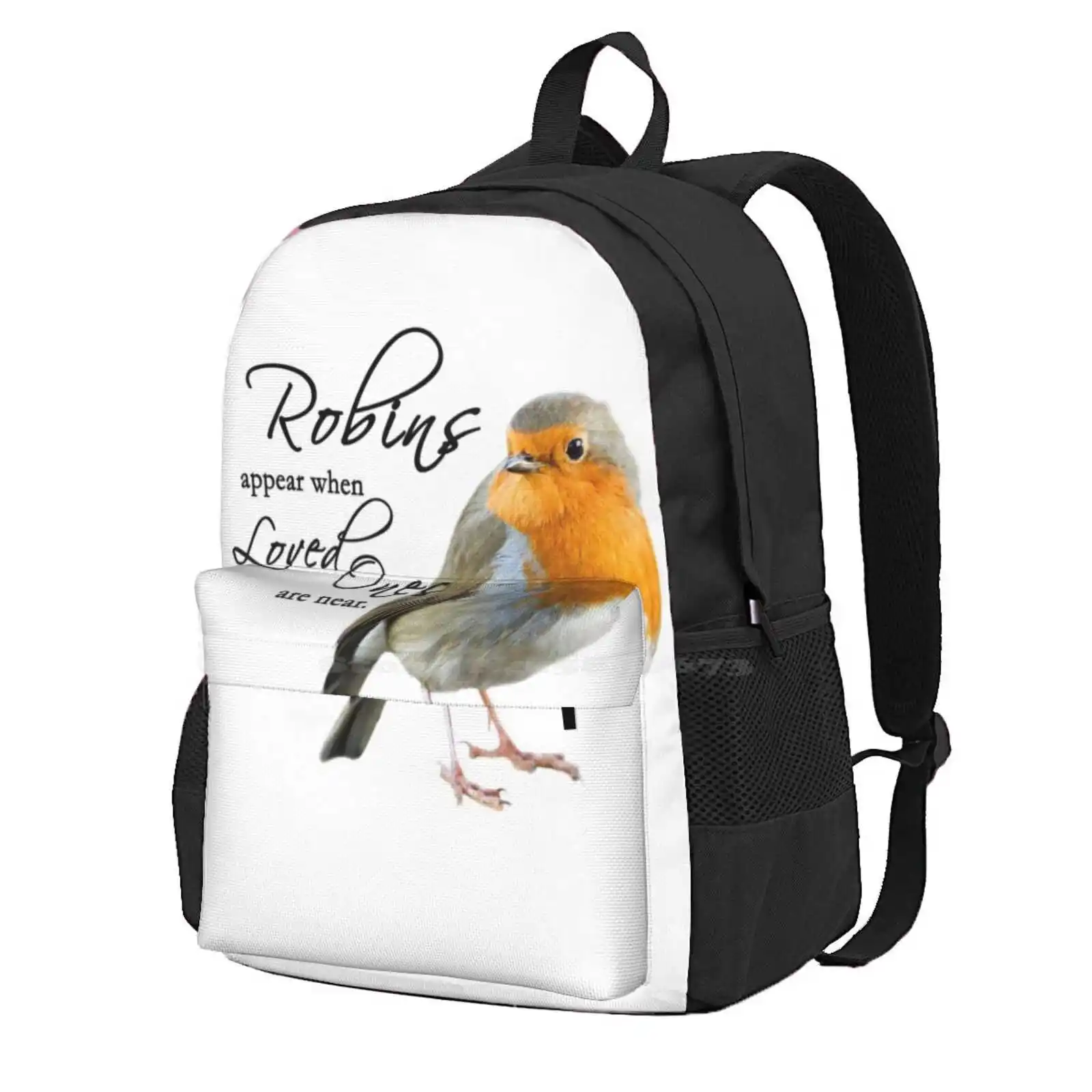 Robins Appear.... Hot Sale Schoolbag Backpack Fashion Bags British Jane Stanley Original Photo Nature Uk Ornithology Songbird