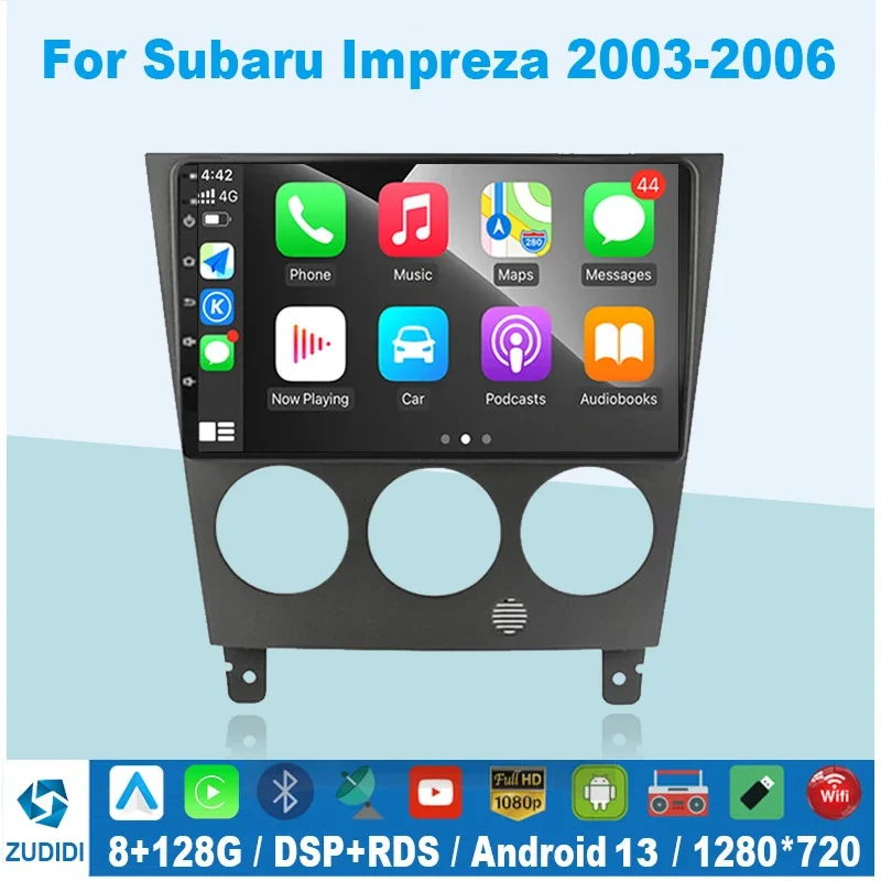 

2DIN No DVD Car Radio Android Multimedia Player Auto Carplay GPS Navigation For Subaru Impreza GD GG 2003 2004 2005 2006