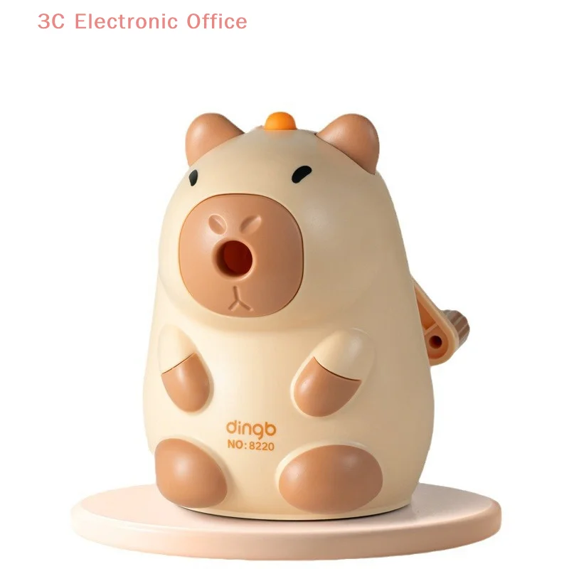 Manual Pencil Sharpener Cutter For School Office Table Top Stationery Supplies Capybara Cartoon Design Students Children