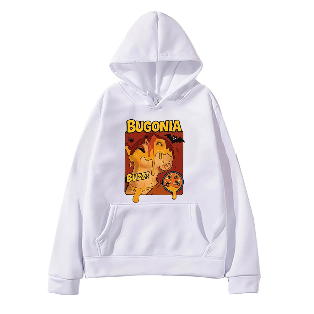 Bugonia فيلم ميرش هوديس النساء الرجال كم طويل ريترو الرعب الفن الجمالية هودي بلوزات مانغا نمط موضة Y2K البلوفرات