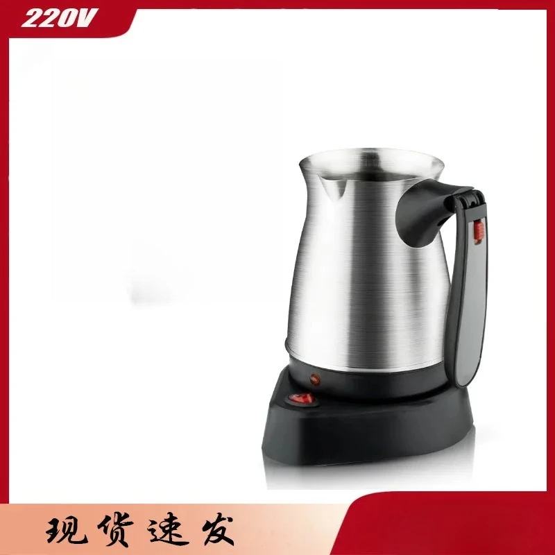 Stainless Steel Electric Turkish Coffee Pot 500ml Maker Kettle with Handle for Home Brewing
