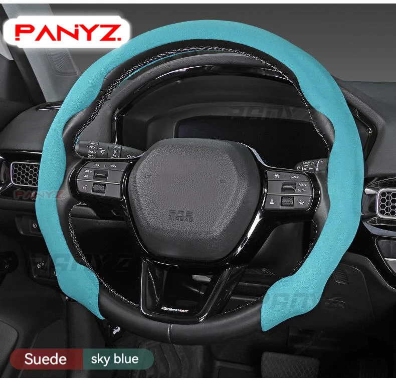 Antiskid Non-slip Car Steering Wheel Cover Suede For Kia Rio Sportage Ceed Cerato Sorento K2 K3 K4 K5 Seltos Stinger Carninal