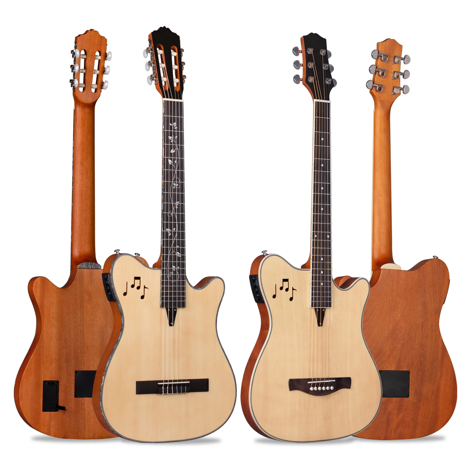 40 inch spruce peach blossom core full veneer folk guitar, electric acoustic guitar
