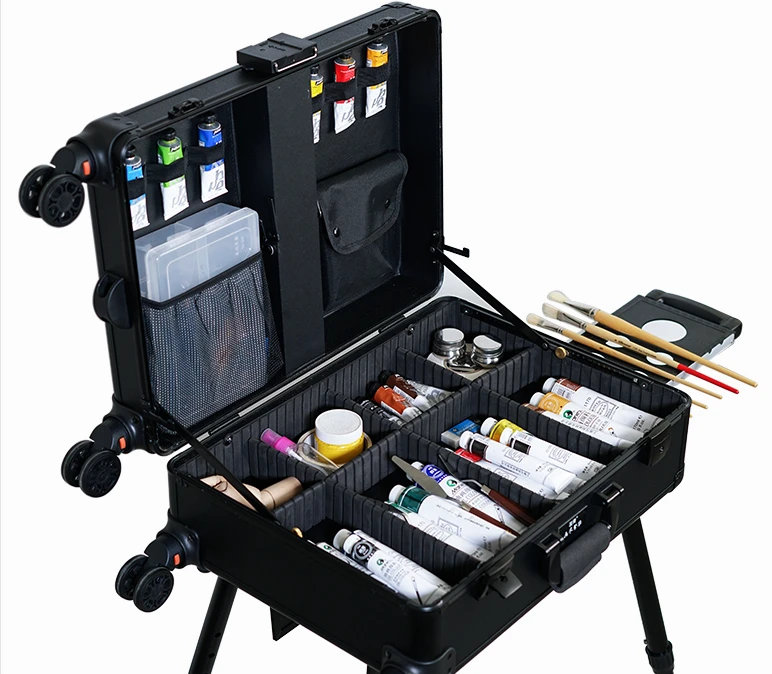 Oil painting easel, art sketch, watercolor, Chinese painting, scaffolding, folding drawing board, aluminum alloy lever