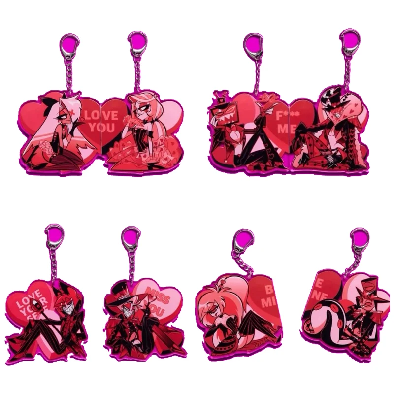 【 Hot Sale】Hell Inn Evil Boss Valentine's Day Limited Edition Surrounding Acrylic Pendants for Friends and Best Friends as Gifts