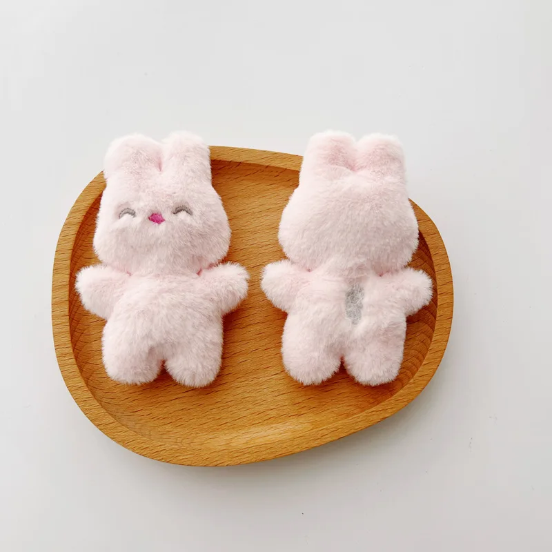 Cartoon Rabbit Dolls DIY Hair Clip Accessories, Plush Fabric Appliques for Shoes, Clothing Accessories, 5Pcs/ Lot