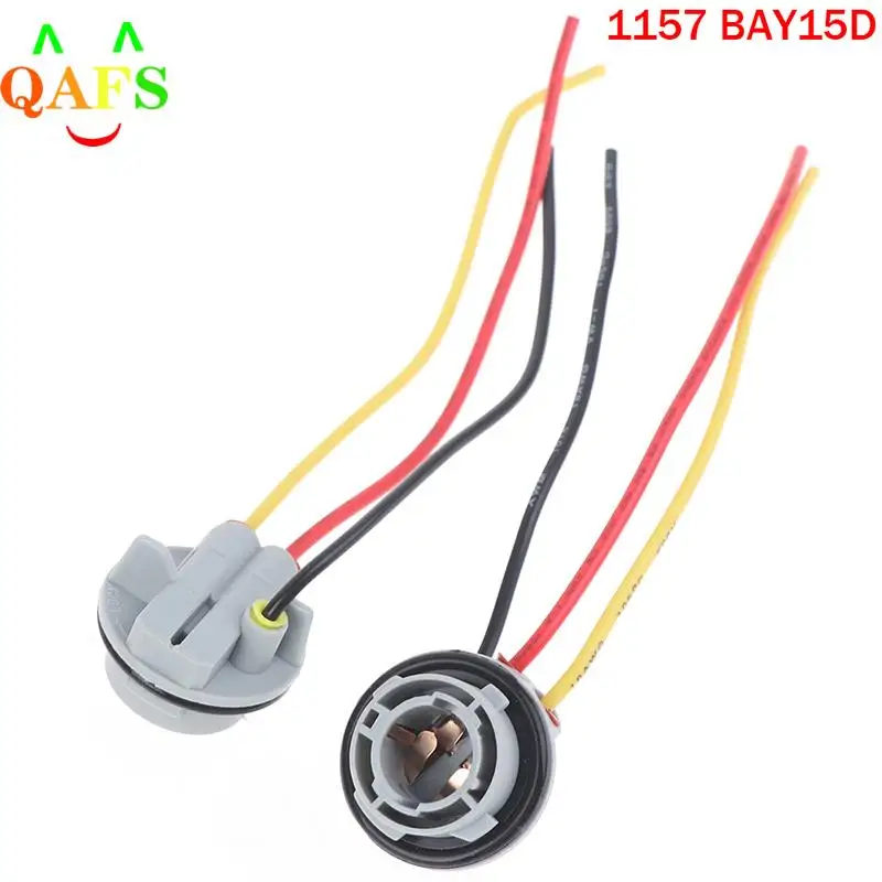 Suporte da lâmpada do soquete BAY15D, Conector Base para Luz de Freio, Acessórios plásticos do carro, 1156, 1157, P21, 5W, 2Pcs