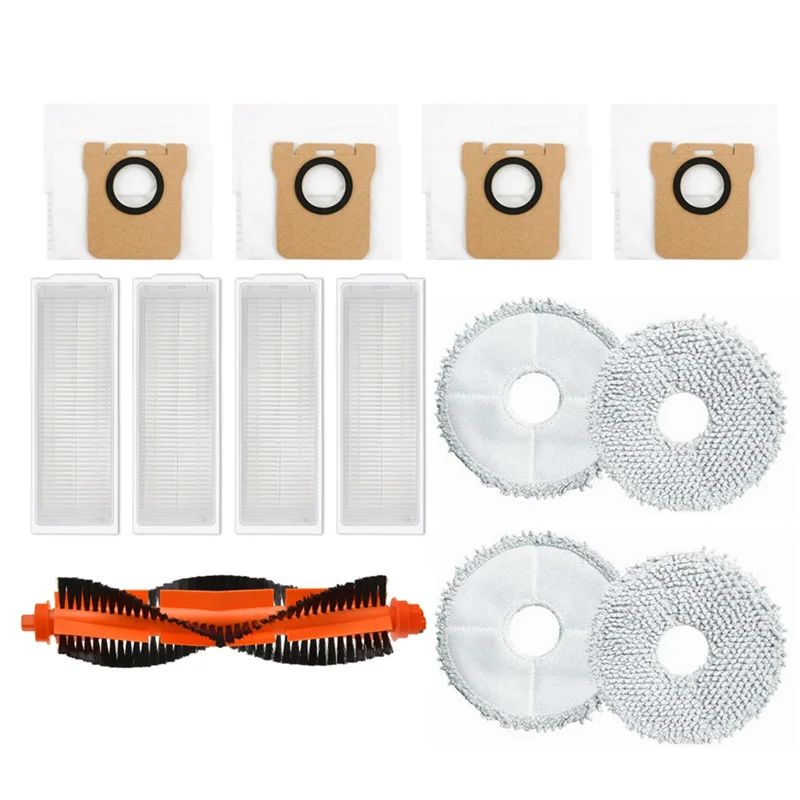 A39M For Xiaomi Mijia M30 Pro / C107 Robot Vacuum Replacement Parts Main Brush Hepa Filter Mop Cloth Dust Bag Replacement Parts