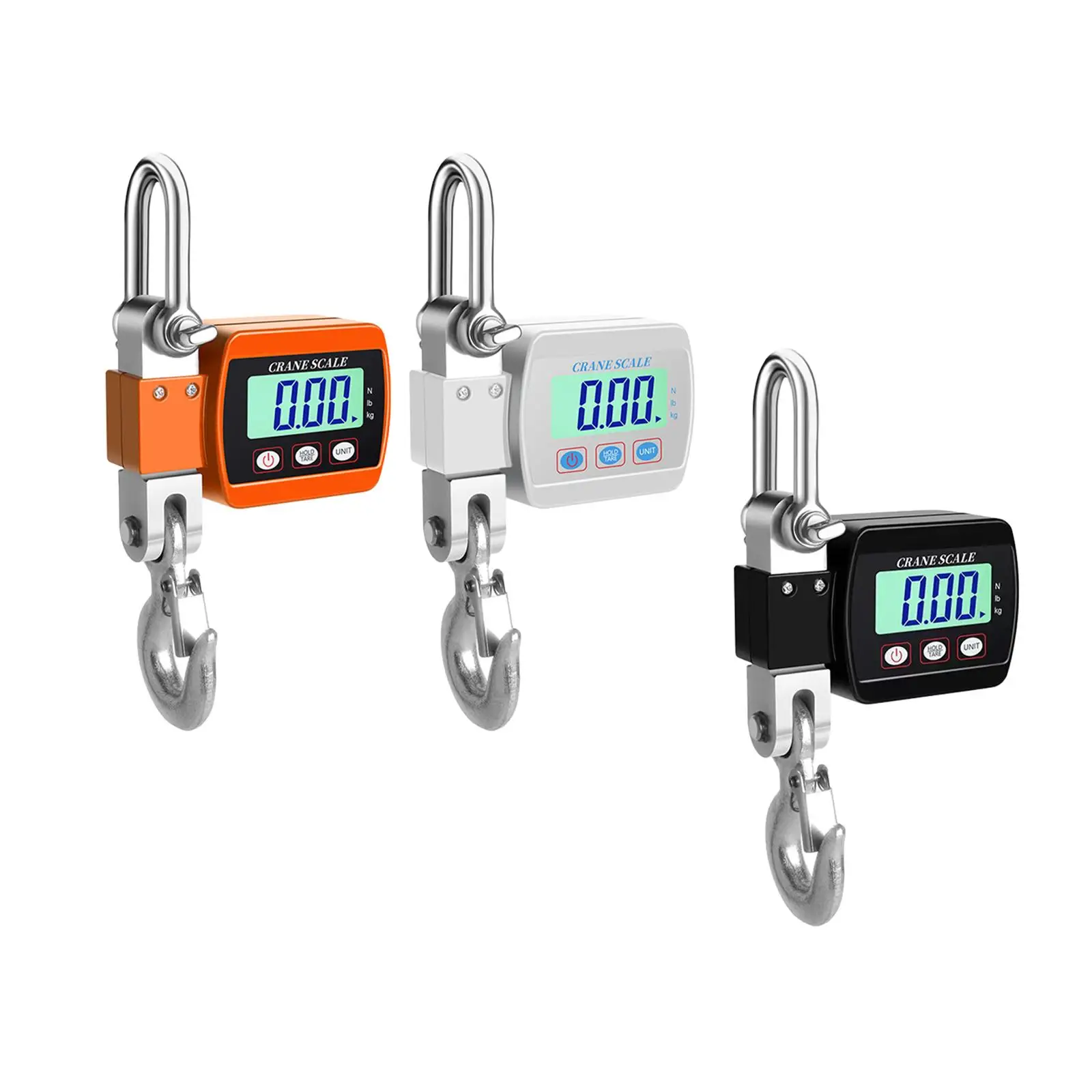 

Electronic Hanging Crane Scale 0.05-500kg 3 Units Switchable Livestock Scale Portable LCD Screen for Construction Heavy Duty
