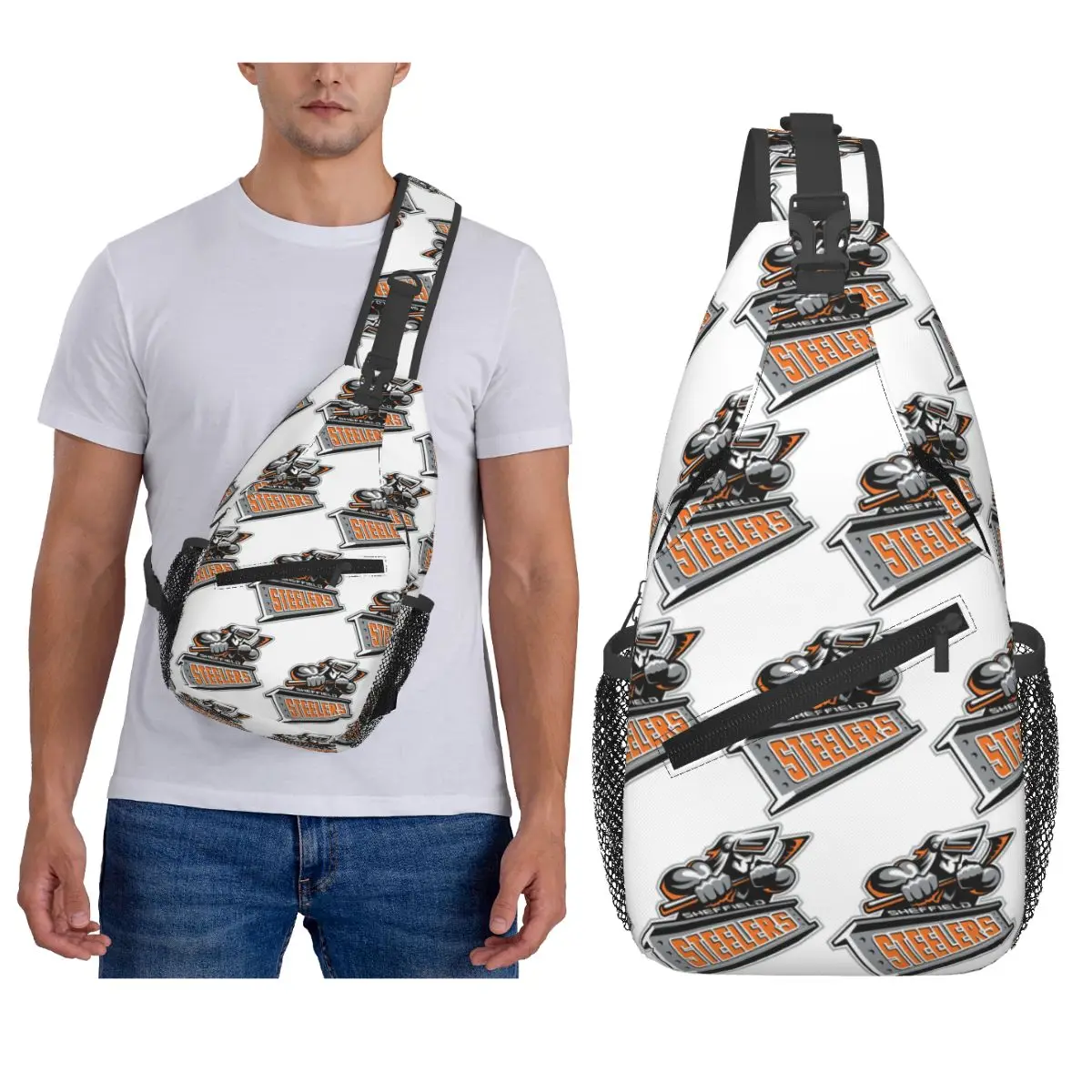 

The Sheffield Steelers Chest Bag Men Sling Crossbody Backpack Chest Bag Traveling Hiking Daypack Shoulder Bag