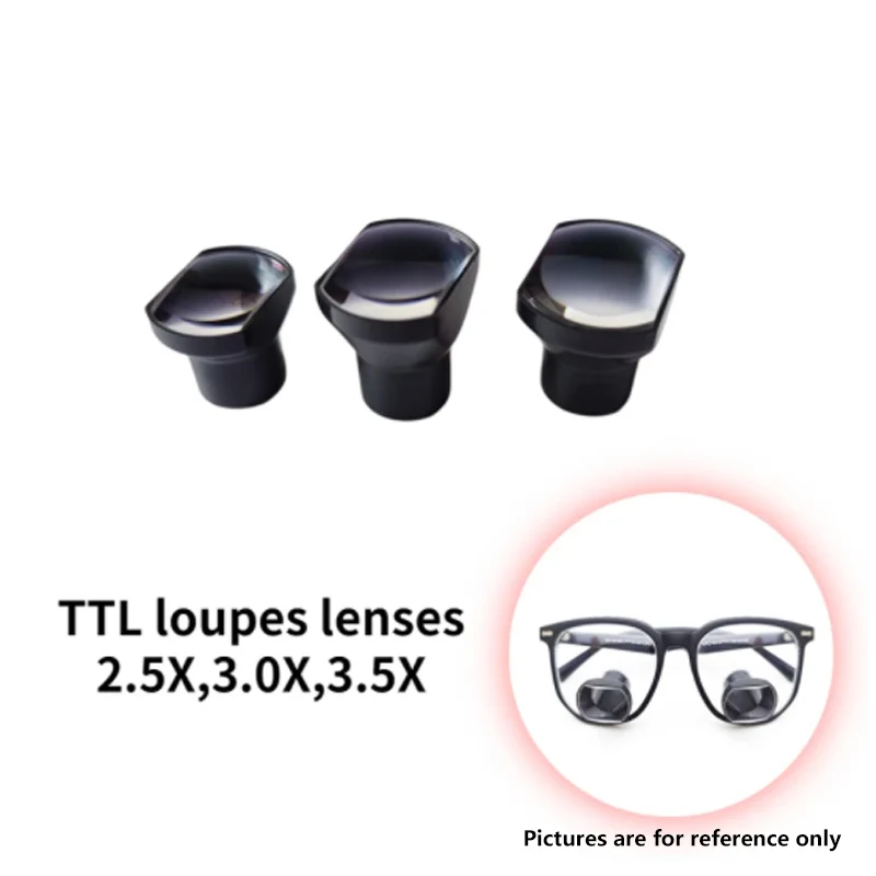 New Arrival TTL Loupes Square Lenses In Pairs 2.5X/3.0X/3.5X(Through The Lenses) The Len Used To Make TTL Dental Surgical Loupes