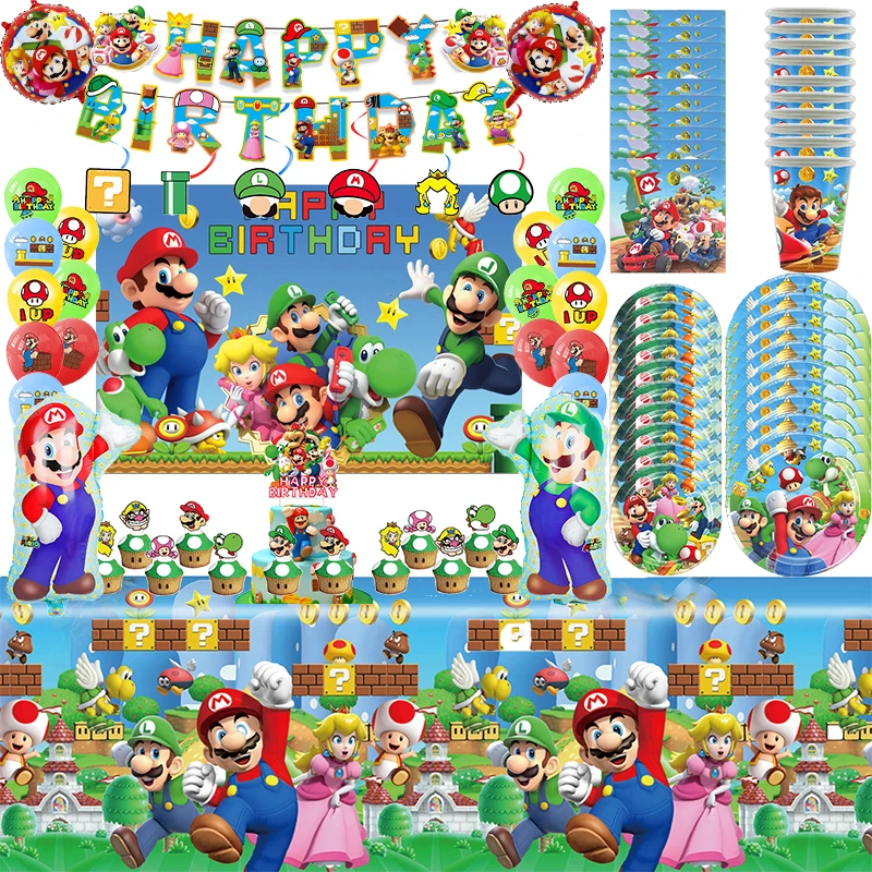 Pipeline Workers Birthday Party Decoration Balloon Banner Backdrop According Options Super Brothers Party Supplies Baby Shower