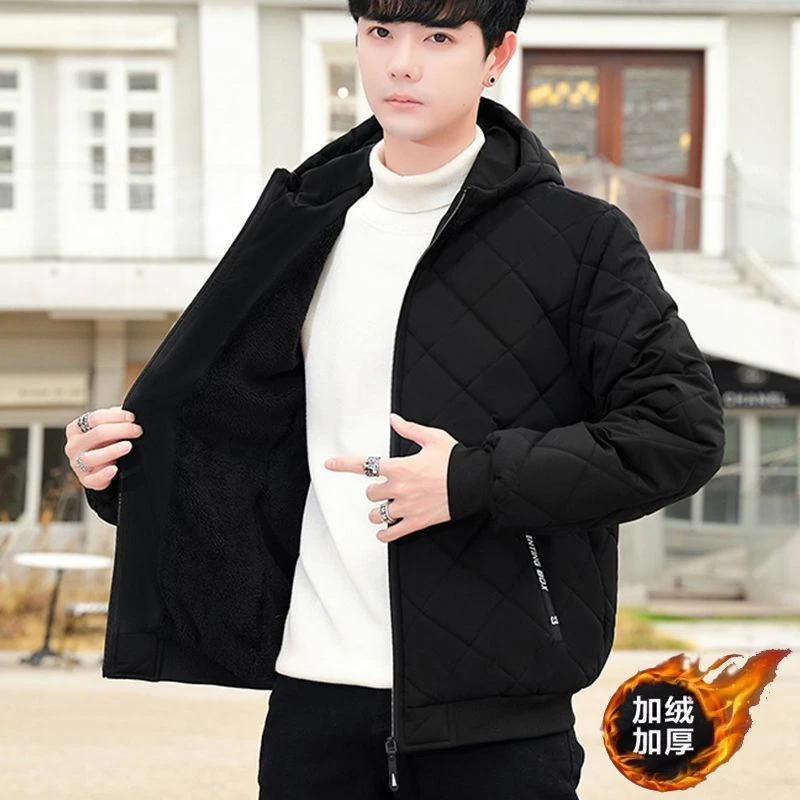 الراقية الرجال الملابس الخريف الشتاء سترة الصوف الدافئة يندبروف ملابس خارجية سحاب أكمام طويلة معطف سترات رجالي سترة جديدة #6