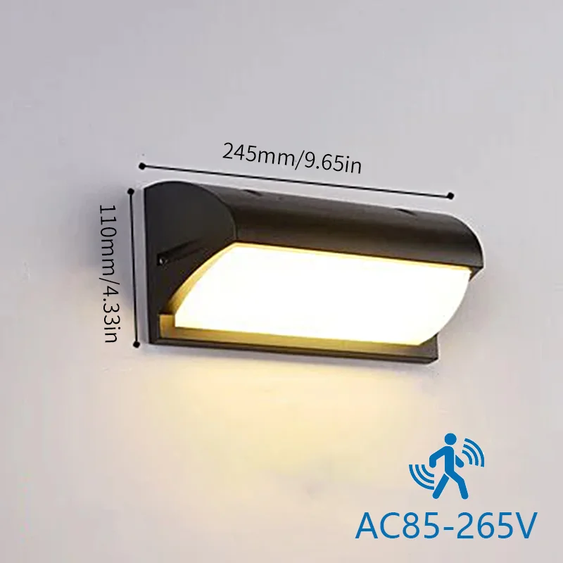 LED Lights AC85-265V Motion Sensor Light Led Outdoor Wall Light Porche Balcony Garden Courtyard Lamp Retro Living Room Bedroom