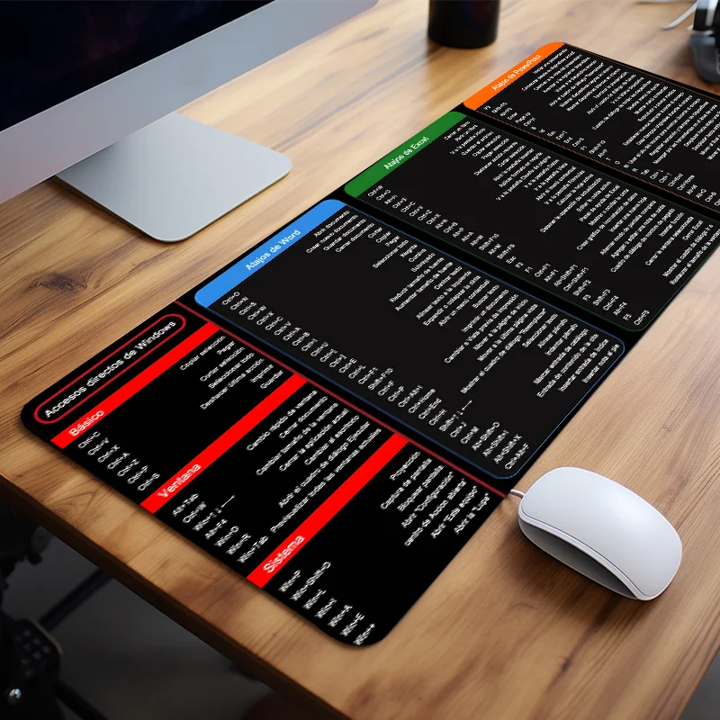 

Большой коврик для мыши с испанской раскладкой Excel, с быстрыми клавишами, офисный Настольный коврик, коврик для клавиатуры для компьютера, подарок для офисных работников и студентов