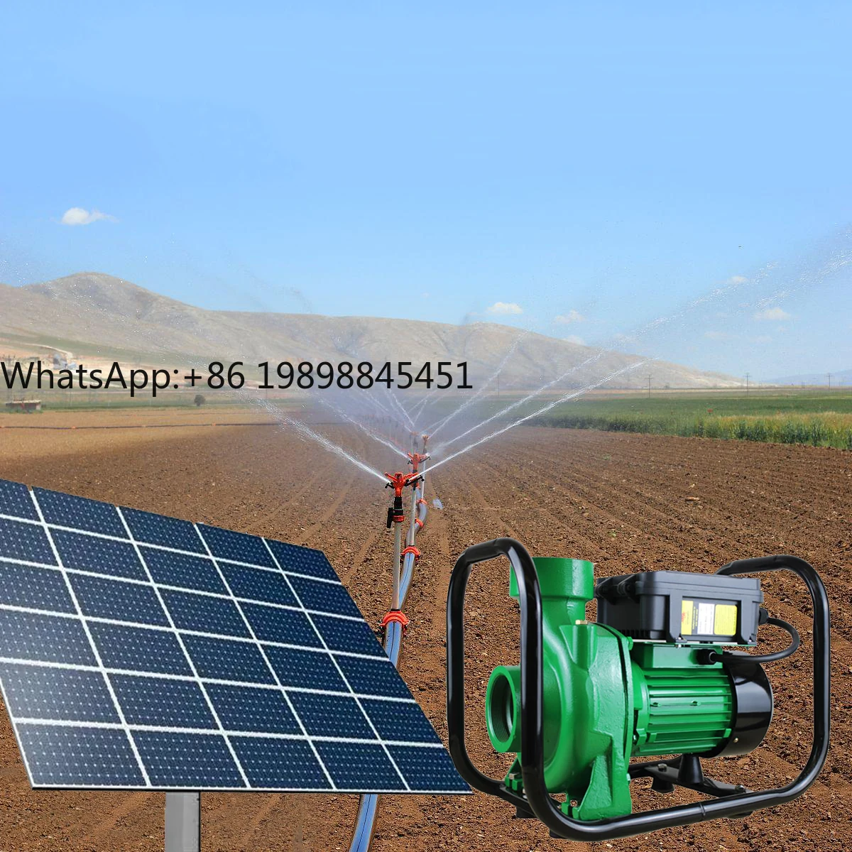 

110V 1500W 2HP DC Pompa Solar Water Pumps Bomba De Rega Solar Power Surface Centrifugal Water Pump for Agriculture Irrigation