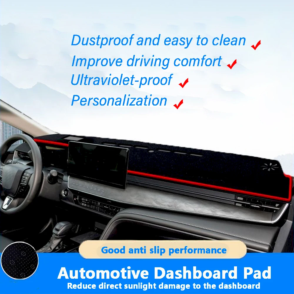 

For Toyota Camry 2024 2025 Car Dashboard Ultraviolet-proof Pad Auto Interior Anti Slip Mat Accessories Dustproof Decoration