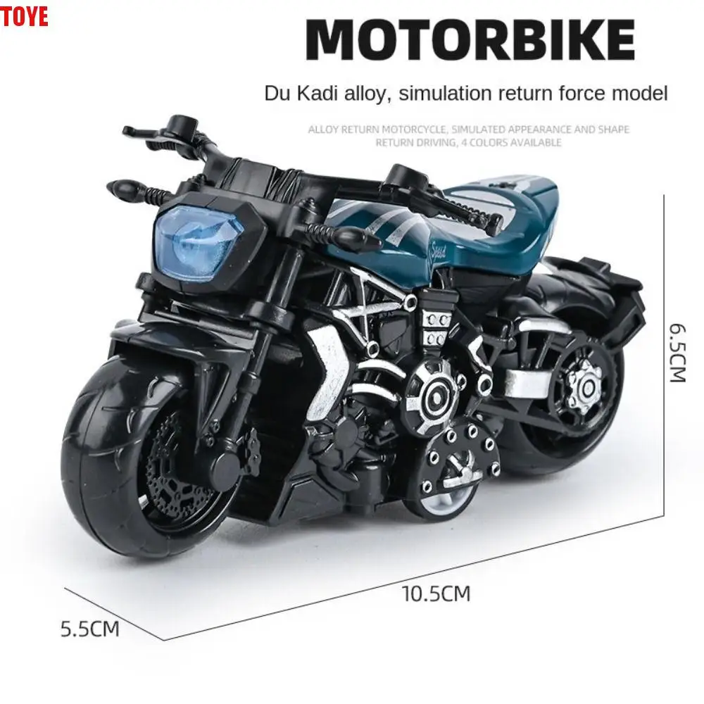 Tirer vers l'arrière de la voiture, modèle de moto en alliage, Mini modèle de Locomotive de Simulation, Simulation de Locomotive, figurines d'action de moto