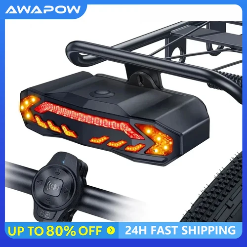 Imagen 1 del producto Rockbye-luz intermitente para bicicleta, luz trasera recargable para bicicleta, alarma de seguridad antirrobo inalámbrica para bicicleta