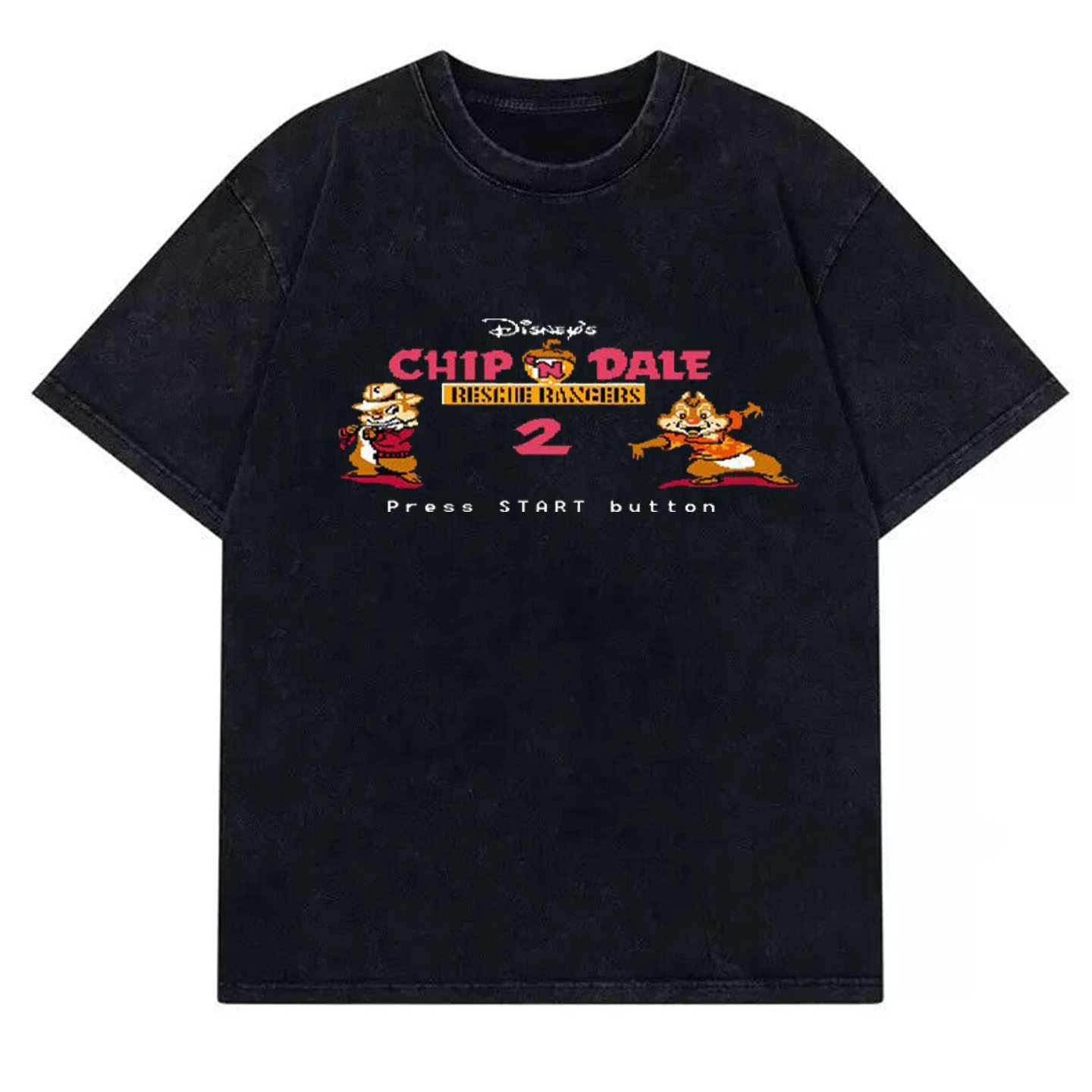 Best Fc Red and White Game Console Double Dragon Snowman Brothers Contra Tank Battle Peripheral Short-sleeved T-shirt T-shirt