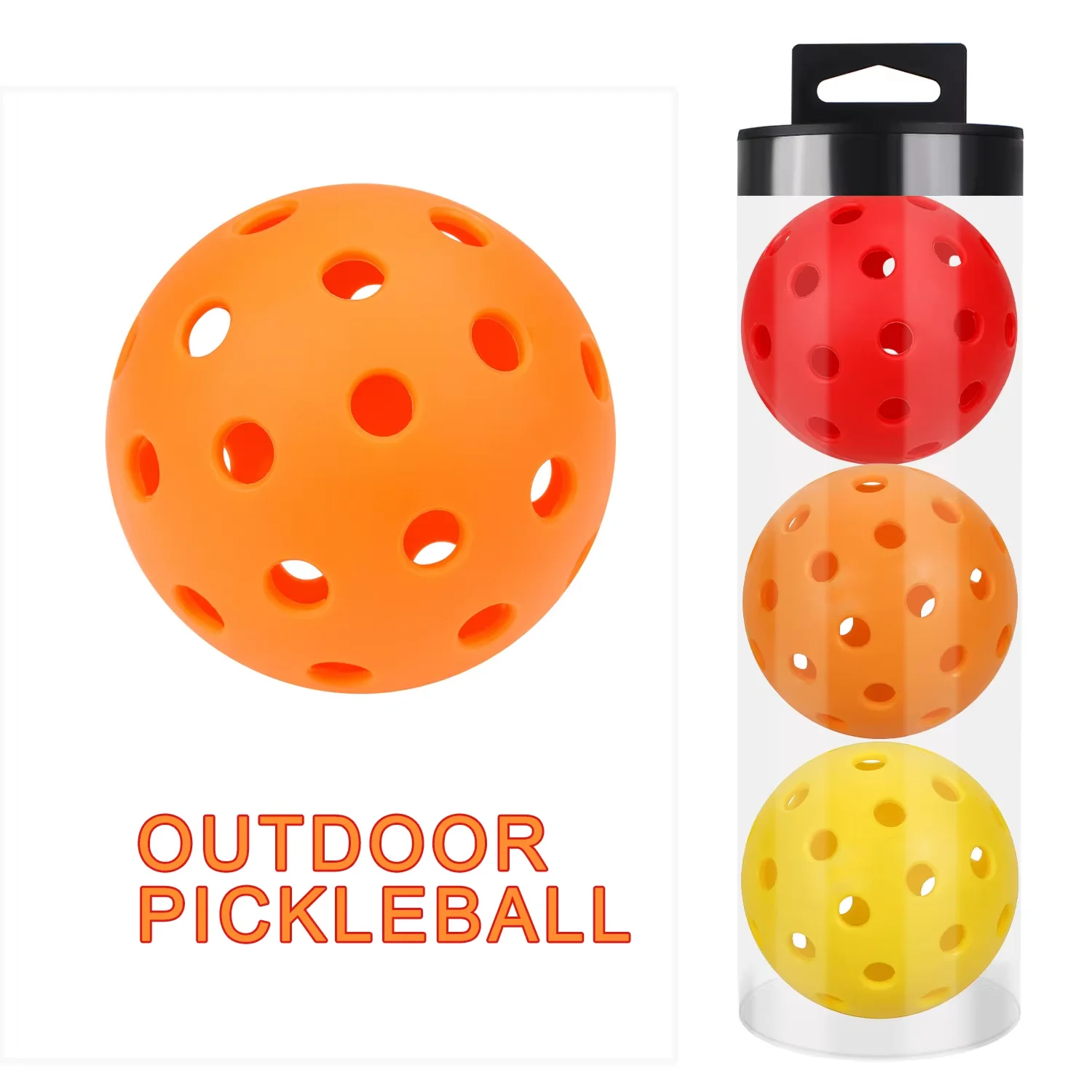 

3Pcs/Pack 74MM 40 Holes Pickleball Balls High Bounce & Durable Pickle Balls for All Types Pickleball Paddles for Outdoor Sport