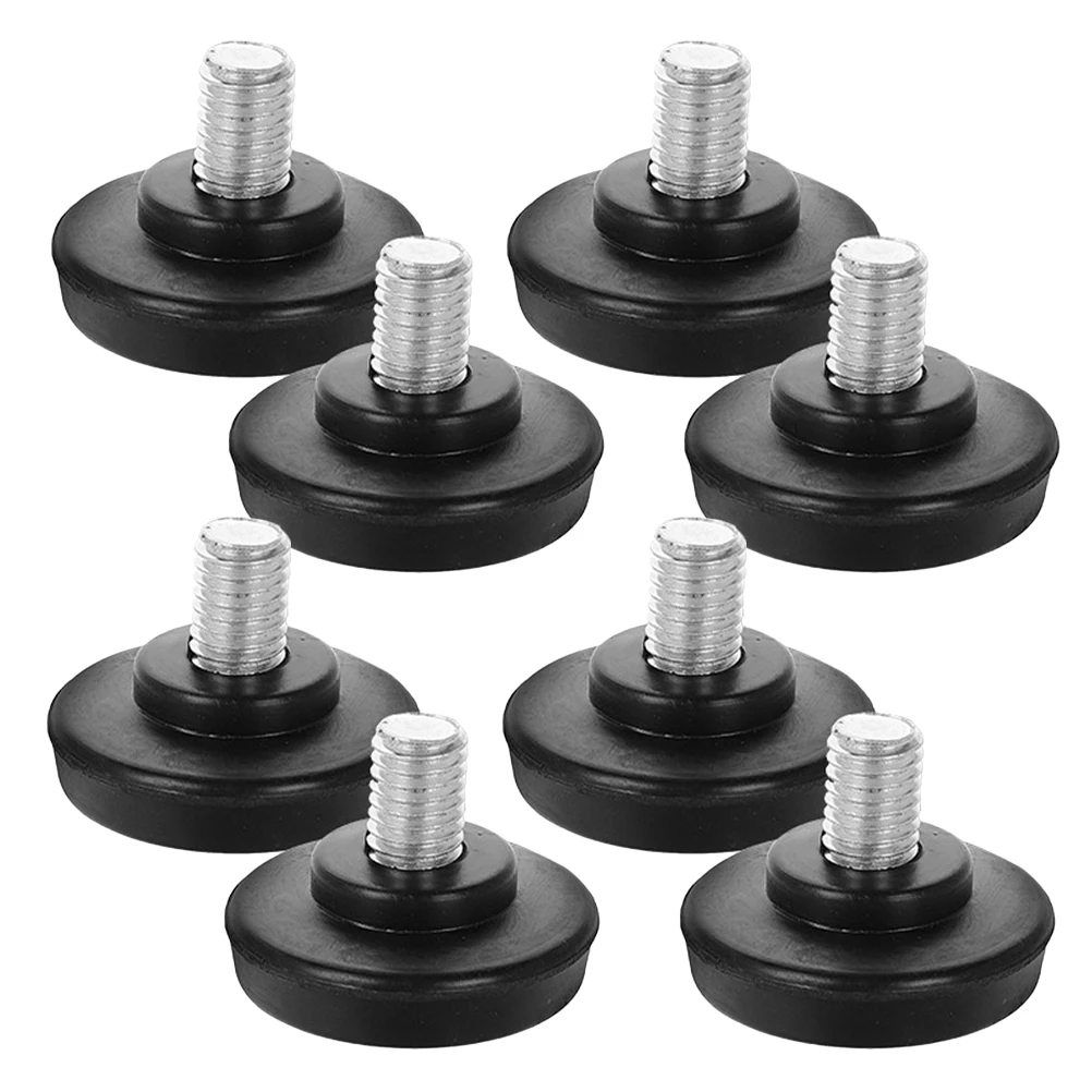 

8 Pcs Barber Chair Accessories Plastic Metal Levelers Heavy Duty Furniture Feet Stool Legs Table Desk Leveling