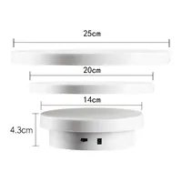 3 in 1 Electric Display Turntable 360° Rotating Photography Turntable USB Charging Jewelry Shoes Display Stand Shooting Props