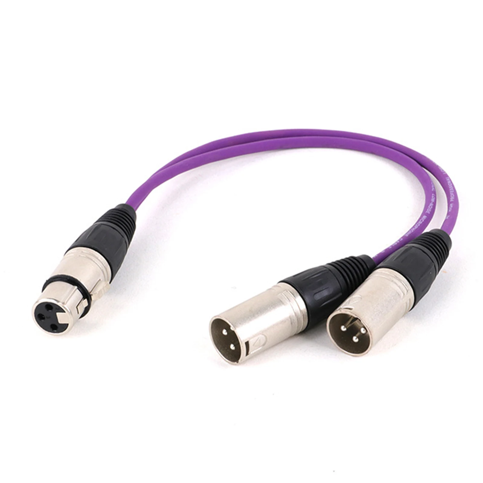 GuerGuo Balanced XLR Splitter Cable Black Microphone Cord-3Pin Female to 2 Male XLR Y Cable 0.3M 0.5M 1M 1.5M 2M 3M 5M