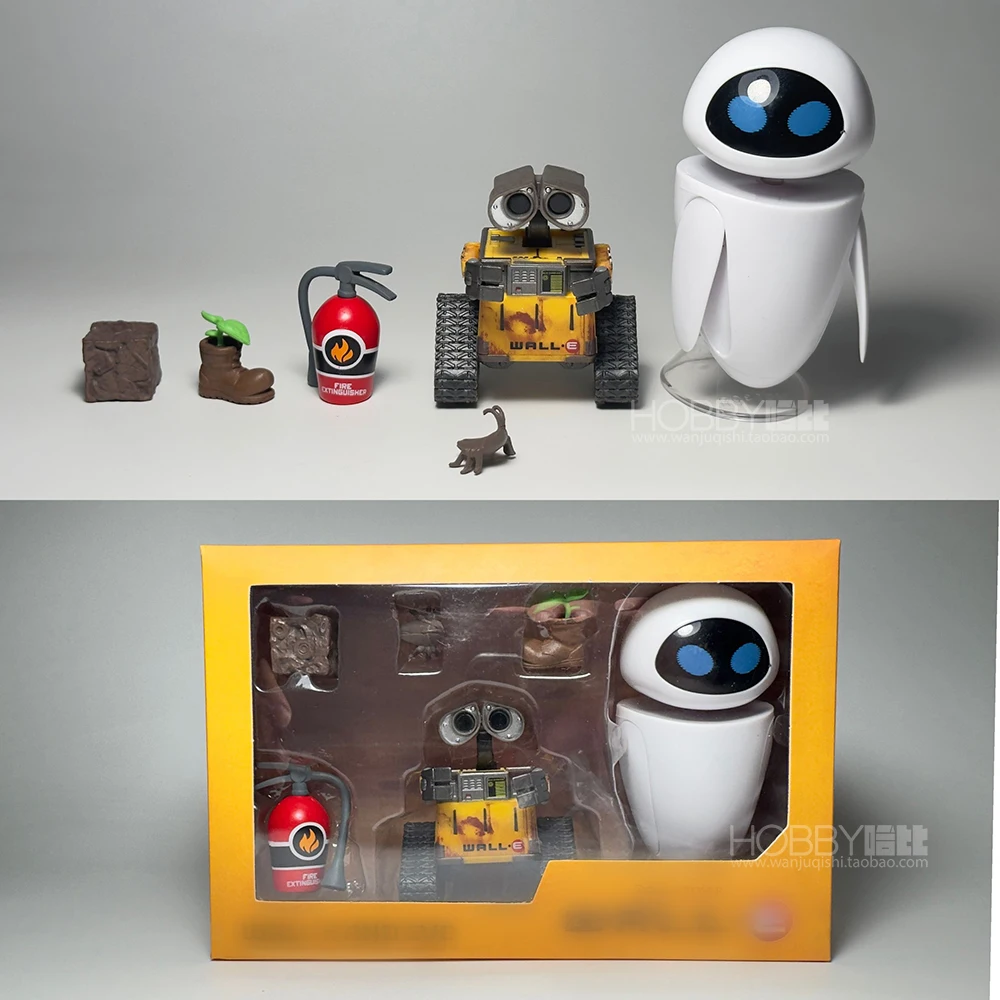 

New Box Wall E Eve Mini Robot Movable Action Figure Party Toys Gift