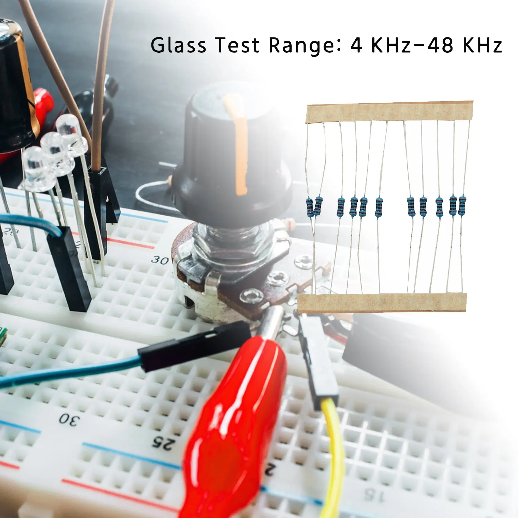 Testadores de contador de frequência de oscilador de cristal 50 MHz Kit DIY 5 resolução digital vermelho