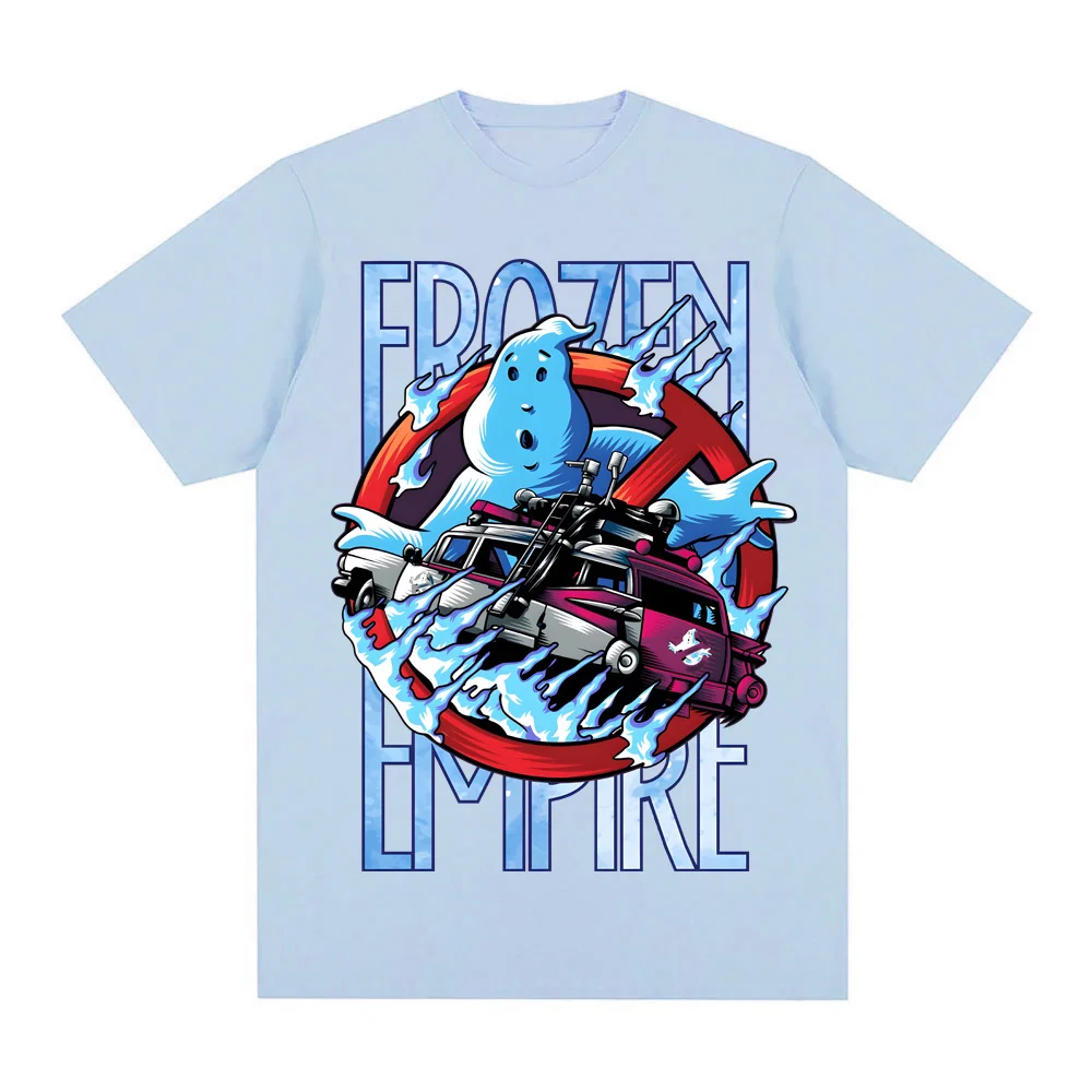 

Футболка «Охотники за привидениями» «Холодная империя», лето 2026, удобная футболка с рисунком комиксов и принтом, повседневные мягкие футболки высокого качества с круглым вырезом